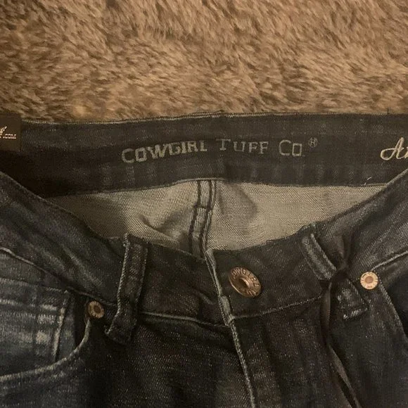 Cowgirl Tuff 'Aztec Flare' Mid Rise Flare Jean - 28x32 - Picture 8 of 13